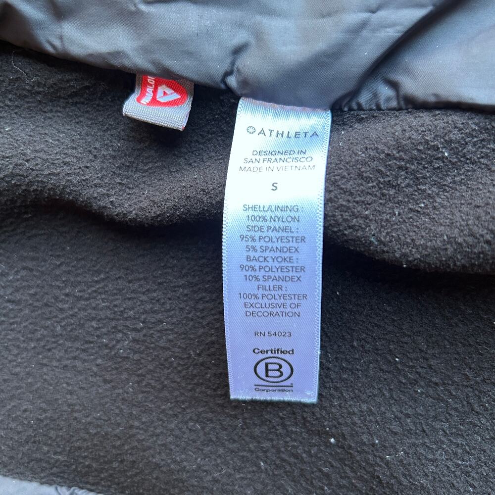 Athleta Rock Ridge Black Quilted PrimaLoft Full Zip Vest-Size Small - Picture 6 of 12